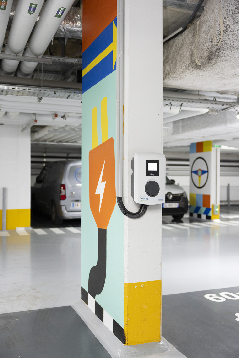 Bonne de recharge parking intérieur copropriété